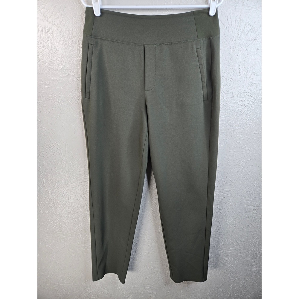 Athleta Endless High Rise Ankle Pant Dark Green Stretch Utility Athletic Pull On